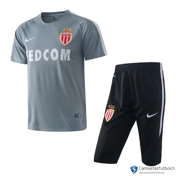 Camiseta Entrenamiento AS Monaco Conjunto Completo 2017-18 Gris